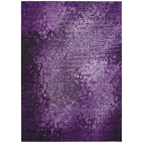 Homeroots 10' X 14' Purple Washable Non Skid Indoor Outdoor Area Rug Purple Polyester 563519