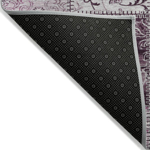 HomeRoots 5' Pink Patchwork Area Rug - Durable, Washable Design for Indoor & Outdoor Spaces - Stylish & Versatile 5' X 8' 563533