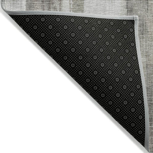 HomeRoots 5' Chocolate Abstract Indoor-Outdoor Area Rug - Stylish, Washable, Non-Skid Design for All Spaces 8' Round 563615