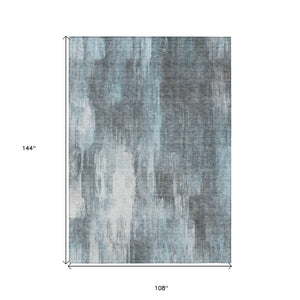 HomeRoots 5' Chocolate Abstract Indoor-Outdoor Area Rug - Stylish, Washable, Non-Skid Design for All Spaces 9' X 12' 563626