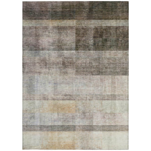 Homeroots 8' X 10' Brown Ombre Washable Non Skid Indoor Outdoor Area Rug Brown Polyester 563634