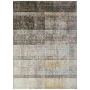 HomeRoots 5' Brown Ombre Washable Area Rug - Stylish Non-Skid Design for Indoor and Outdoor Use, Easy Care 10' X 14' 563636
