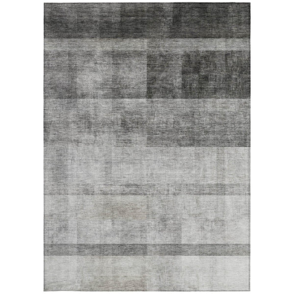 HomeRoots 5' Brown Ombre Washable Area Rug - Stylish Non-Skid Design for Indoor and Outdoor Use, Easy Care 5' X 8' 563641