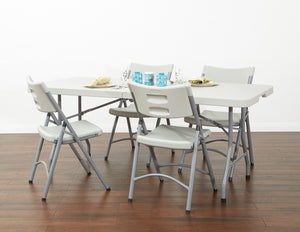 OSP Home Furnishings Resin Chair with Steel Frame Lightweight Contoured Seat for Indoor Outdoor Events PC-03