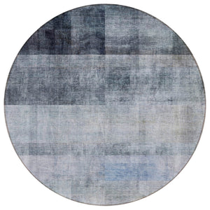 HomeRoots 5' Brown Ombre Washable Area Rug - Stylish Non-Skid Design for Indoor and Outdoor Use, Easy Care 8' Round 563651