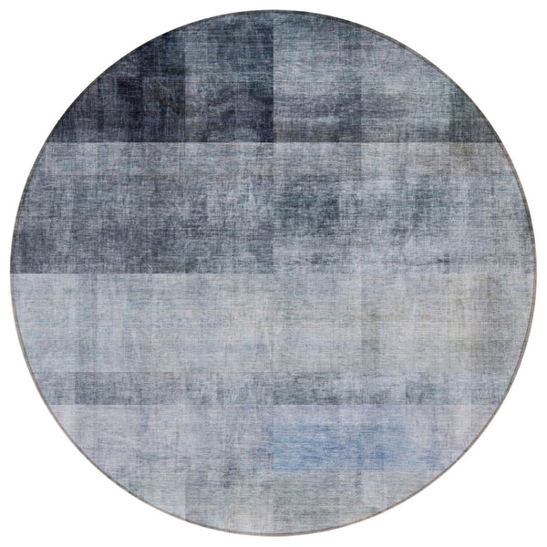 HomeRoots 5' Brown Ombre Washable Area Rug - Stylish Non-Skid Design for Indoor and Outdoor Use, Easy Care 8' Round 563651