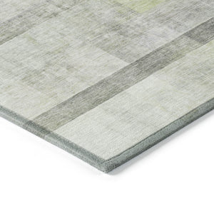 Homeroots 3' X 5' Olive Green Ombre Washable Non Skid Indoor Outdoor Area Rug Olive Polyester 563658