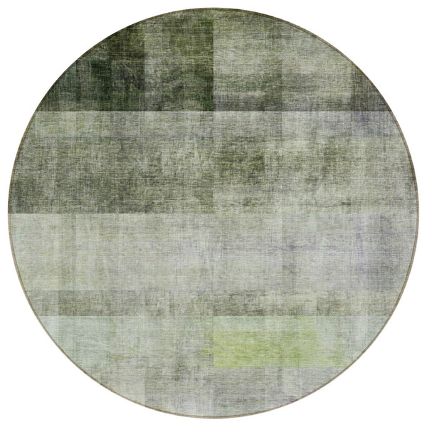 HomeRoots 5' Brown Ombre Washable Area Rug - Stylish Non-Skid Design for Indoor and Outdoor Use, Easy Care 8' Round 563660
