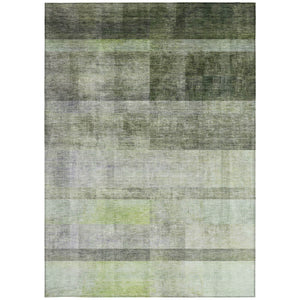 Homeroots 9' X 12' Olive Green Ombre Washable Non Skid Indoor Outdoor Area Rug Olive Polyester 563662