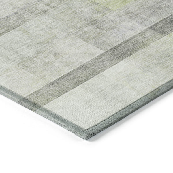 Homeroots 9' X 12' Olive Green Ombre Washable Non Skid Indoor Outdoor Area Rug Olive Polyester 563662