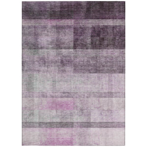 Homeroots 5' X 8' Purple Ombre Washable Non Skid Indoor Outdoor Area Rug Purple Polyester 563668