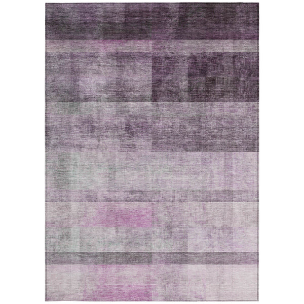 Homeroots 5' X 8' Purple Ombre Washable Non Skid Indoor Outdoor Area Rug Purple Polyester 563668