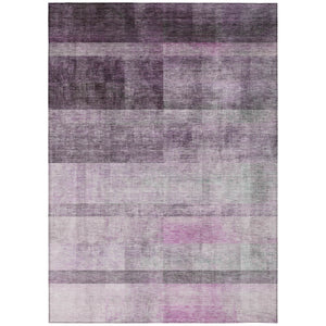 Homeroots 5' X 8' Purple Ombre Washable Non Skid Indoor Outdoor Area Rug Purple Polyester 563668