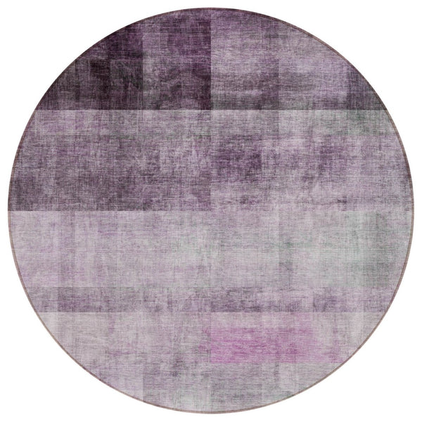 HomeRoots 5' Brown Ombre Washable Area Rug - Stylish Non-Skid Design for Indoor and Outdoor Use, Easy Care 8' Round 563669