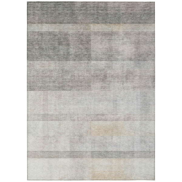 Homeroots 3' X 5' Taupe Ombre Washable Non Skid Indoor Outdoor Area Rug Taupe Polyester 563676