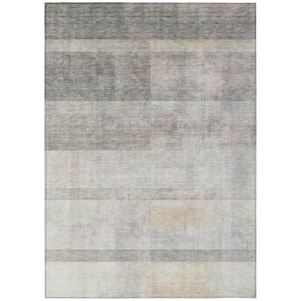 HomeRoots 5' Brown Ombre Washable Area Rug - Stylish Non-Skid Design for Indoor and Outdoor Use, Easy Care 5' X 8' 563677