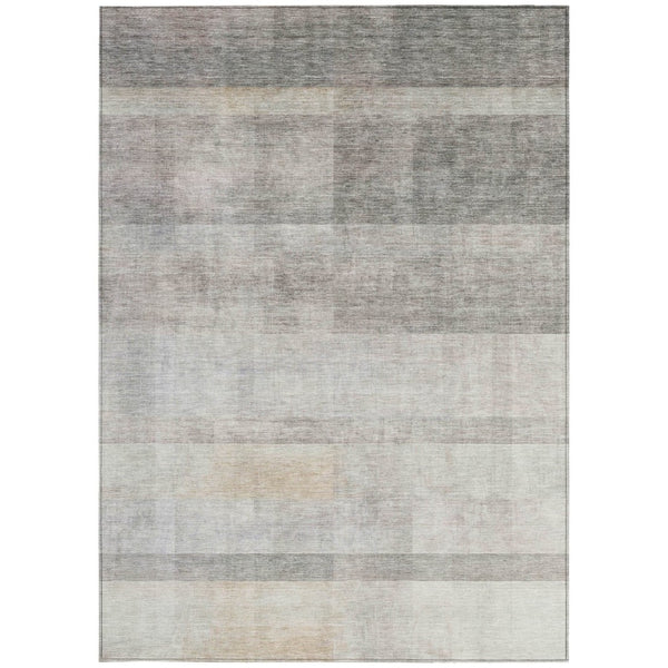 HomeRoots 5' Brown Ombre Washable Area Rug - Stylish Non-Skid Design for Indoor and Outdoor Use, Easy Care 5' X 8' 563677