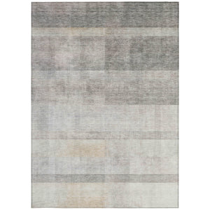 Homeroots 5' X 8' Taupe Ombre Washable Non Skid Indoor Outdoor Area Rug Taupe Polyester 563677