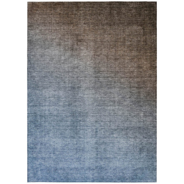HomeRoots 5' Modern Blue Green Ombre Washable Area Rug - Non-Skid, Stain-Resistant, Indoor/Outdoor Decor 5' X 8' 563695