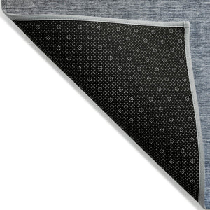 HomeRoots 5' Modern Blue Green Ombre Washable Area Rug - Non-Skid, Stain-Resistant, Indoor/Outdoor Decor 5' X 8' 563695