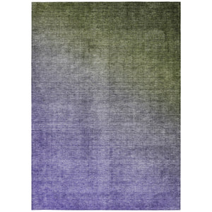 Homeroots 8' Blue And Green Ombre Washable Area Rug For Indoor And Outdoor Spaces - Stain Resistant Comfort 3' X 5' Polyester 563721