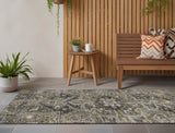 Homeroots 8' Runner Taupe And Dark Taupe Oriental Washable Non Skid Indoor Outdoor Runner Rug Taupe Polyester 563791