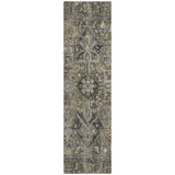 Homeroots 8' Runner Taupe And Dark Taupe Oriental Washable Non Skid Indoor Outdoor Runner Rug Taupe Polyester 563791