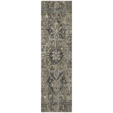 Homeroots 8' Runner Taupe And Dark Taupe Oriental Washable Non Skid Indoor Outdoor Runner Rug Taupe Polyester 563791