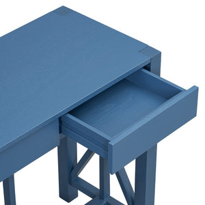 English Elm U_Style 60'' Acacia Veneer Console Table With X-Design, 4 Drawers & Open Shelf For Modern Living Spaces N711P289747V-GIGA