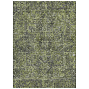 HomeRoots 5' Gray Oriental Area Rug - Stylish, Washable Design for Indoor and Outdoor High-Traffic Spaces 9' X 12' 563815