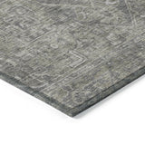 Homeroots 5' X 8' Brown And Black Oriental Washable Non Skid Indoor Outdoor Area Rug Mocha Polyester 563821