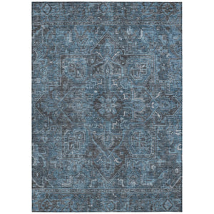 HomeRoots 5' Gray Oriental Area Rug - Stylish, Washable Design for Indoor and Outdoor High-Traffic Spaces 8' X 10' 563832