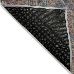 HomeRoots 5' Gray Oriental Area Rug - Stylish, Washable Design for Indoor and Outdoor High-Traffic Spaces 8' X 10' 563841