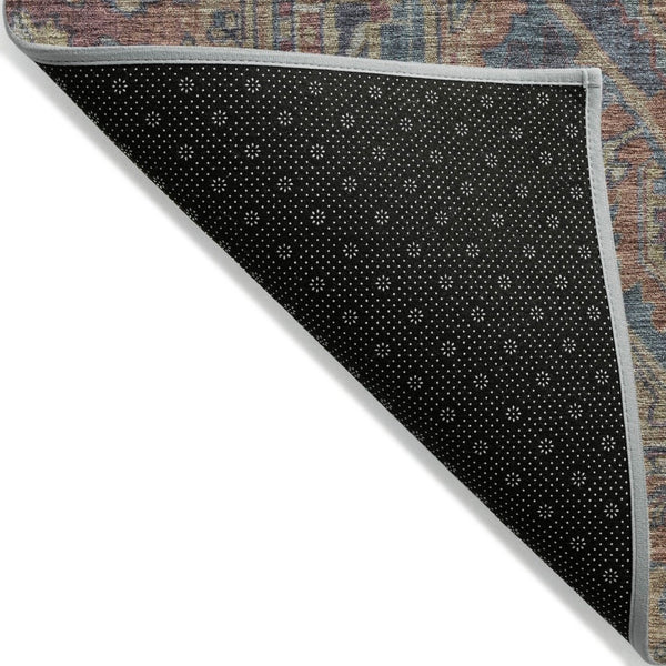 HomeRoots 5' Gray Oriental Area Rug - Stylish, Washable Design for Indoor and Outdoor High-Traffic Spaces 8' X 10' 563841
