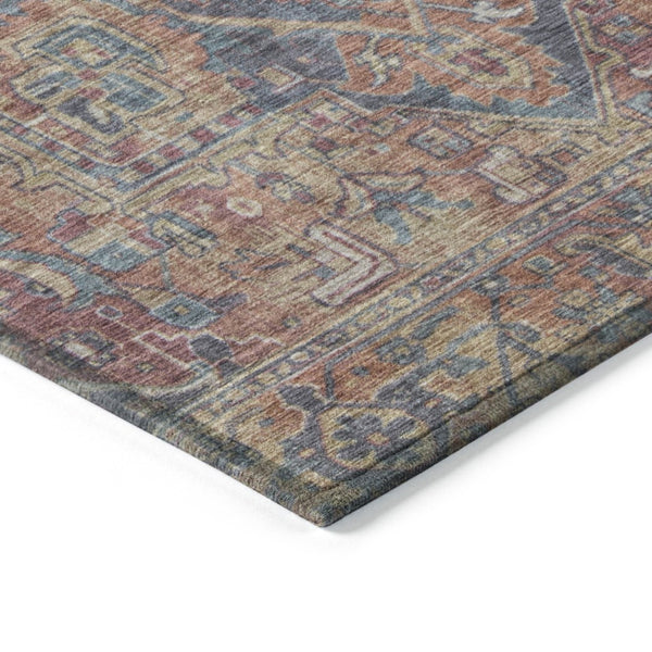 HomeRoots 5' Gray Oriental Area Rug - Stylish, Washable Design for Indoor and Outdoor High-Traffic Spaces 8' X 10' 563841
