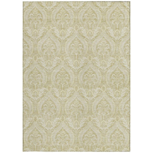 HomeRoots 5' Elegant Light Green Damask Area Rug – Washable, Durable, Perfect for Indoor and Outdoor Spaces 8' X 10' 563859