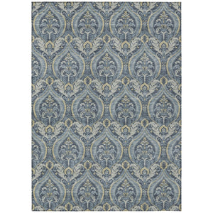 HomeRoots 5' Elegant Light Green Damask Area Rug – Washable, Durable, Perfect for Indoor and Outdoor Spaces 10' X 14' 563870