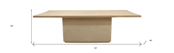 HomeRoots 72" Solid Wood Pedestal Dining Table in Two-Tone Finish – Rustic Charm for Modern Spaces! 563908