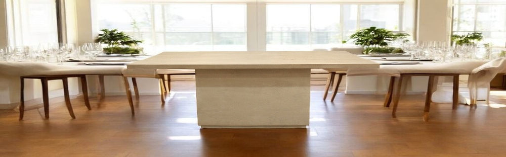 Homeroots 72" Natural And Brown Solid Wood Pedestal Base Dining Table   563908