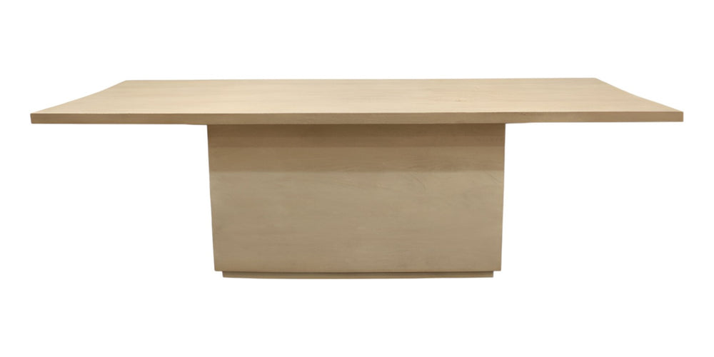 HomeRoots 96" Rustic Solid Wood Pedestal Dining Table - Seats 8, Distressed Finish, Farmhouse Charm & Durability 563910