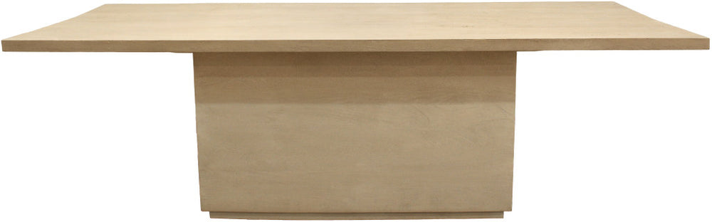 Homeroots 96" Natural And Brown Solid Wood Pedestal Base Dining Table   563910