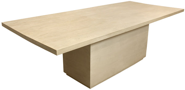 Homeroots 96" Natural And Brown Solid Wood Pedestal Base Dining Table   563910