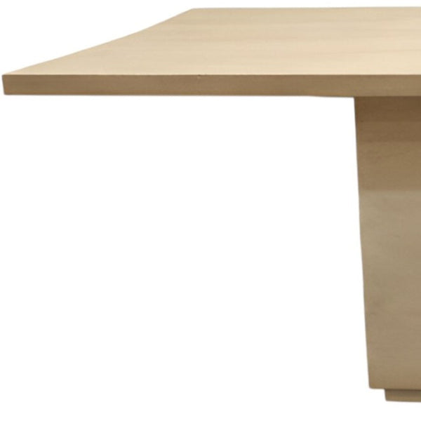 HomeRoots 96" Rustic Solid Wood Pedestal Dining Table - Seats 8, Distressed Finish, Farmhouse Charm & Durability 563910