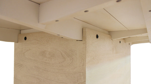 Homeroots 96" Natural And Brown Solid Wood Pedestal Base Dining Table   563910