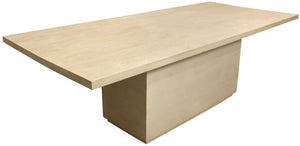 HomeRoots 108" Natural Solid Wood Pedestal Dining Table – Rustic Mango Finish, Seats 10, Perfect for Gatherings 563911