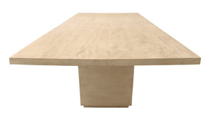 HomeRoots 108" Natural Solid Wood Pedestal Dining Table – Rustic Mango Finish, Seats 10, Perfect for Gatherings 563911