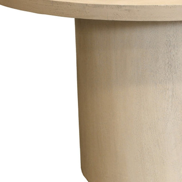 48 Inch Solid Wood Round Dining Table with Pedestal Base for Kitchen Gatherings