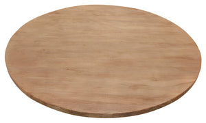 HomeRoots 60" Round Solid Wood & Iron Pedestal Dining Table - Rustic Modern Design for Inviting Gatherings 563916