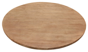 Homeroots 60" Natural And Black Rounded Solid Wood And Iron Pedestal Base Dining Table   563916