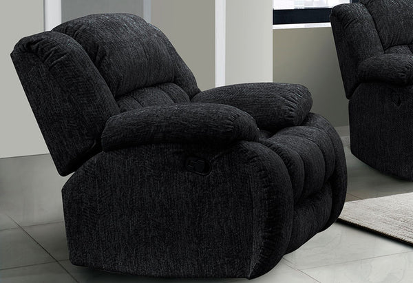 HomeRoots 40" Gray Fabric Gliding Recliner - Stylish Comfort with Smooth Motion & 500 lbs Capacity for Any Room 563922